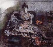 Mikhail Vrubel The Portrait of Isabella  near the fireplace oil painting picture wholesale